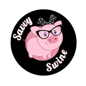 Savvy Swine Logowith border